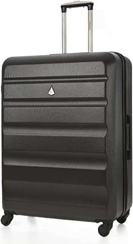 Aerolite Large Lightweight ABS Hard Shell Travel Hold Check in Luggage Spinner Suitcase with 4 Wheels, 29"