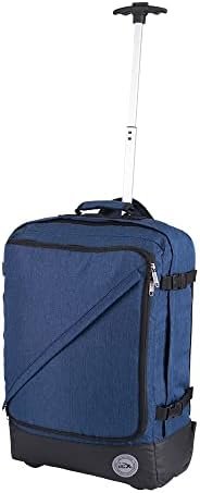 Cabin Max Greenwich 44L 55x40x40 cm Hybrid Trolley Backpack Carry on Luggage Travel Bag and Cabin Suitcase (Atlantic Blue 55 x 40 x 20 cm)