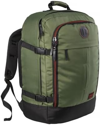 Cabin Max Metz 55x40x20 cm Cabin Backpack Carry On Bag Travel Ryanair Cabin Bags 55 x 40 x 20 (Recycled rPET Vintage Khaki 44L)