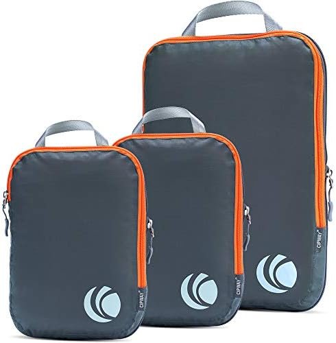 Cipway Compression Packing Cubes Set, Ultralight Expandable Travel Organizers for Carry on Luggage (Grey 3pcs)