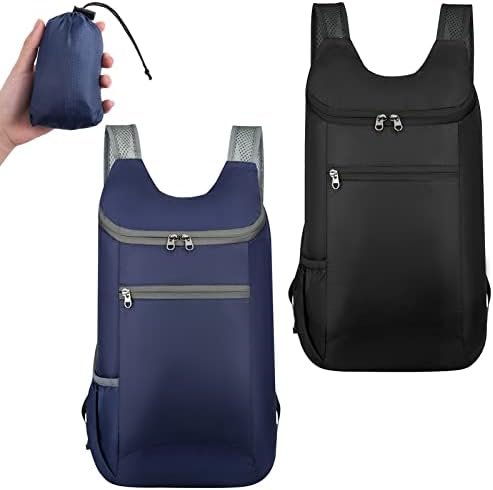 FANTESI 2 Pcs Ultra Lightweight Backpack, Foldable Small Rucksack Waterproof Backpack Travel Daysack Daypack for Camping, Hiking, Travel, Biking