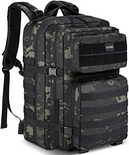 HOMIEE 45L Military Backpack for Men, Tactical Rucksack Hiking Backpack Army Camouflage Backpack Assault Pack 3 Day Bug Out Bag Survival Daypack Trekking Camping Fishing Hunting Travel Rucksack