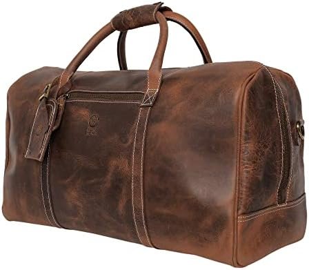 Leather Carry On Bag - Holdall Airplane Underseat Travel Duffel Bags by Rustic Town