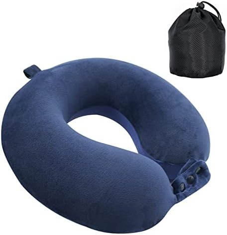 Lookka Travel Pillow - Memory Foam Neck Support Pillowfor by Planes/Cars/Trains and Home Offices, Comfortable Head Soft Sleeping Rest Cushion, Hiddengreen