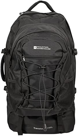 Mountain Warehouse Traveller 60 + 20L Rucksack - Durable Backpack with Rain Cover, Detachable Daypack, Adjustable Back Support - Great for Camping, Hiking, Travelling