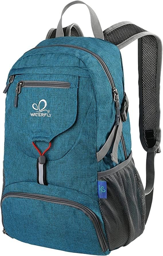 Waterfly Ultra Lightweight Foldable Backpack: 20L Packable Rucksack Daypack for Men Women Hiking Travelling Camping Sports Outdoor