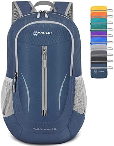 ZOMAKE Ultra Lightweight Foldable Backpack - Packable Foldable Rucksack 25L Small Packable Backpacks Walking Rucksacks Travel Daypack Water Resistant For Men Women Outdoor Hiking